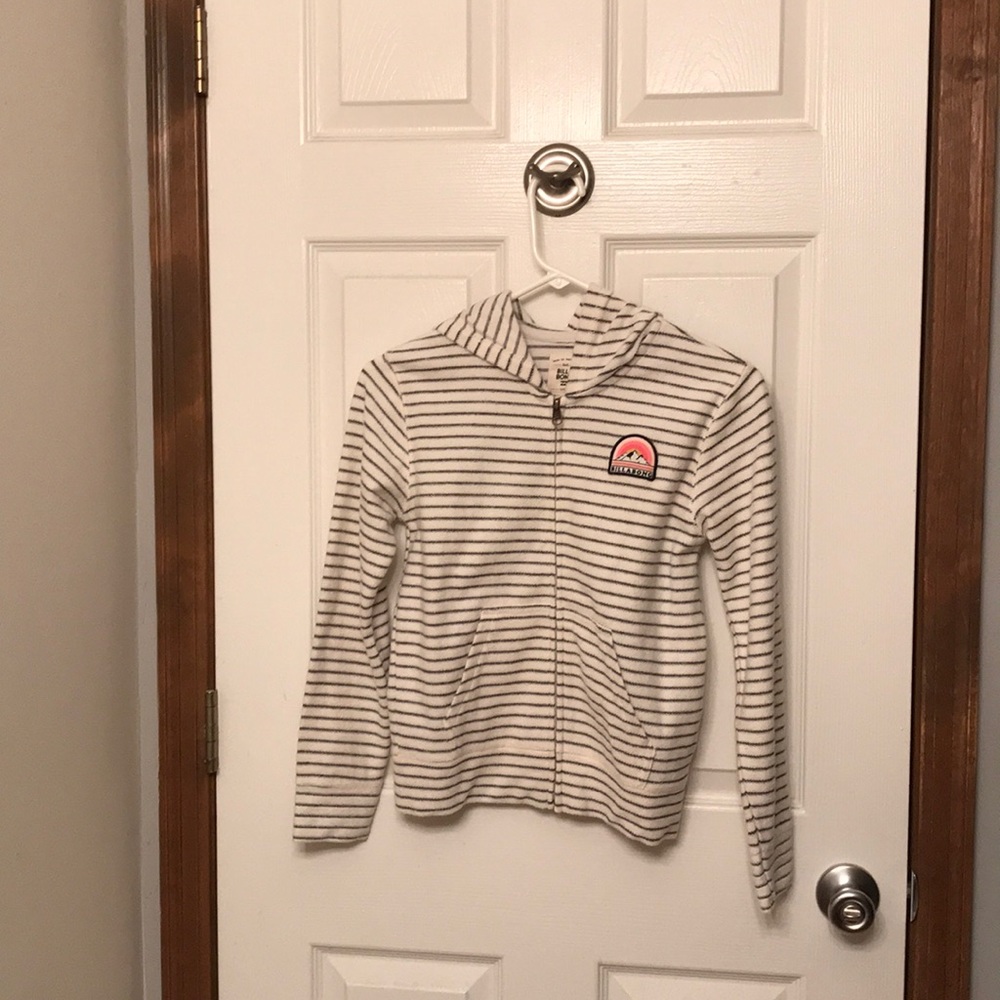 Billabong girls striped hooded jacket